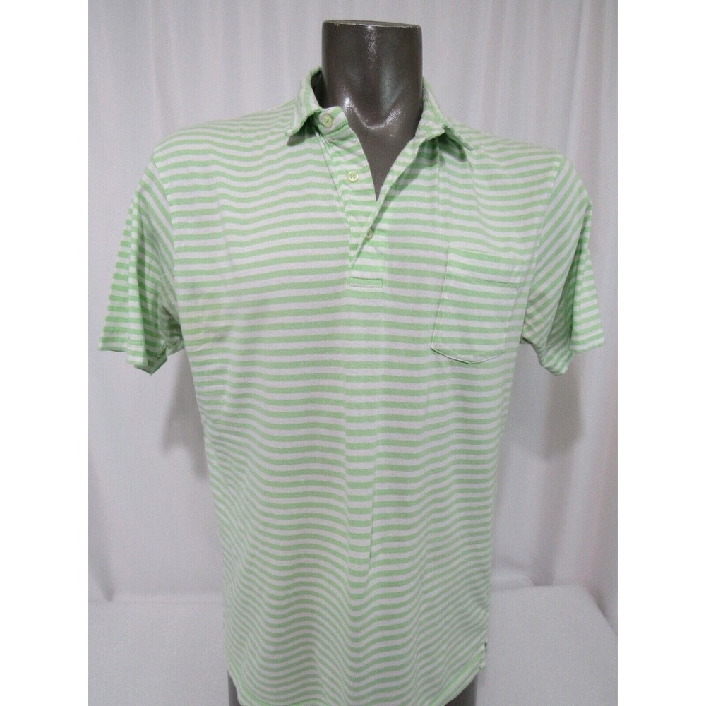 Charleston Threads Men's L Green‎ Short Sleeve Pocket Shirt EUC